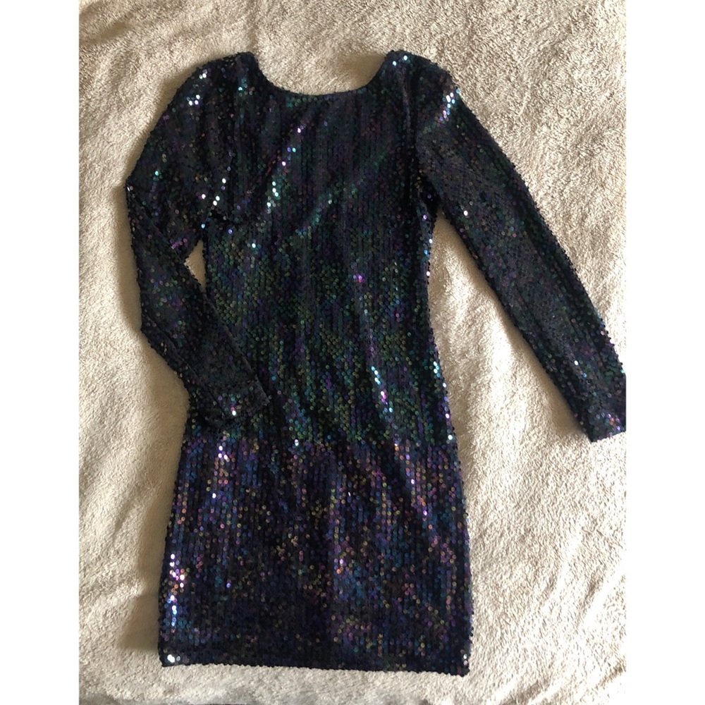 Motel iridescent sequined mini dress